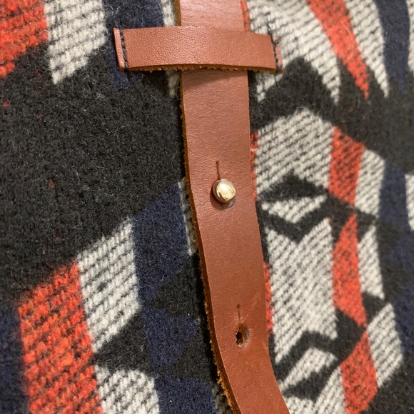 Little Orange Scooter Purse Bag Aztec-Like Pattern With Leather Feel Straps - Picture 5 of 8